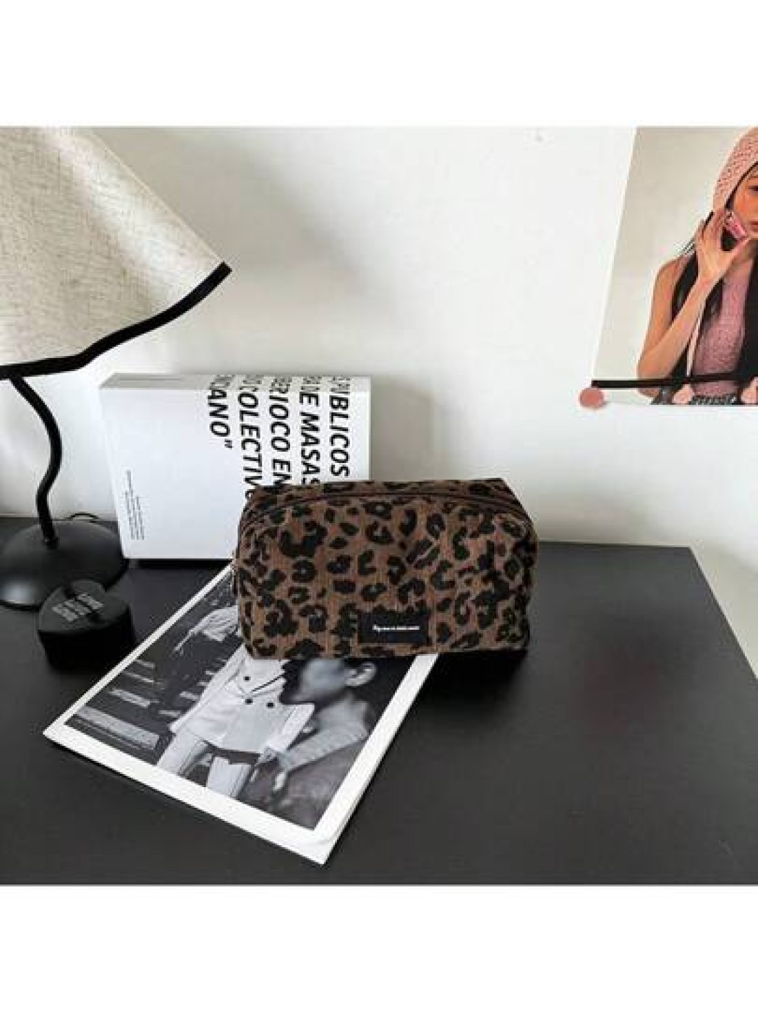 New Leopard Print Cosmetic Bag Lipstick Case Large Capacity Makeup Organizer Versatile Design Summer Travel Vacation Home Bathroom Decor Holiday Makeup Organizer