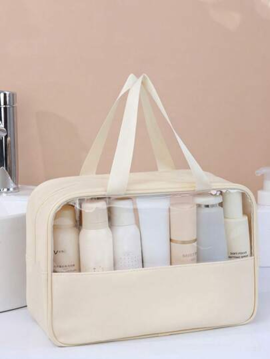 3pcs Set 1 Summer Travel Cosmetic Bag Waterproof Toiletry Bag Multi Functional Makeup Organizer Bag Travel Makeup Brush Holder Bag Portable Travel Organizer Pouch Suitable For Skincare Cosmetics Makeu