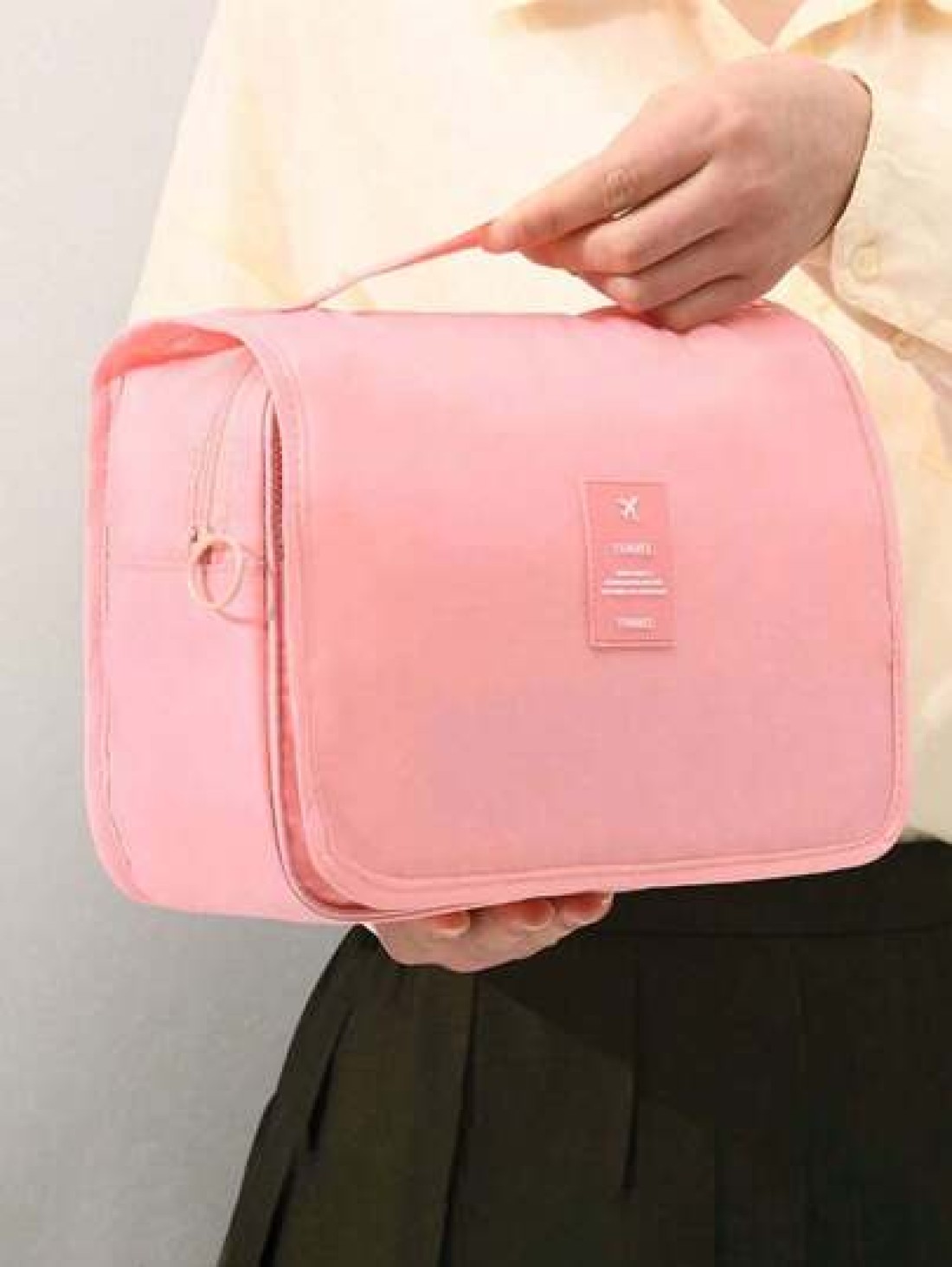 1pc Travel Storage Pouch Waterproof Toiletry Bag Large Capacity Summer Cosmetic Bag Multi Function Storage Bag Portable Storage Bag With Handle Zipper Pouch Suitable For Beach Business Trip Cosmetics