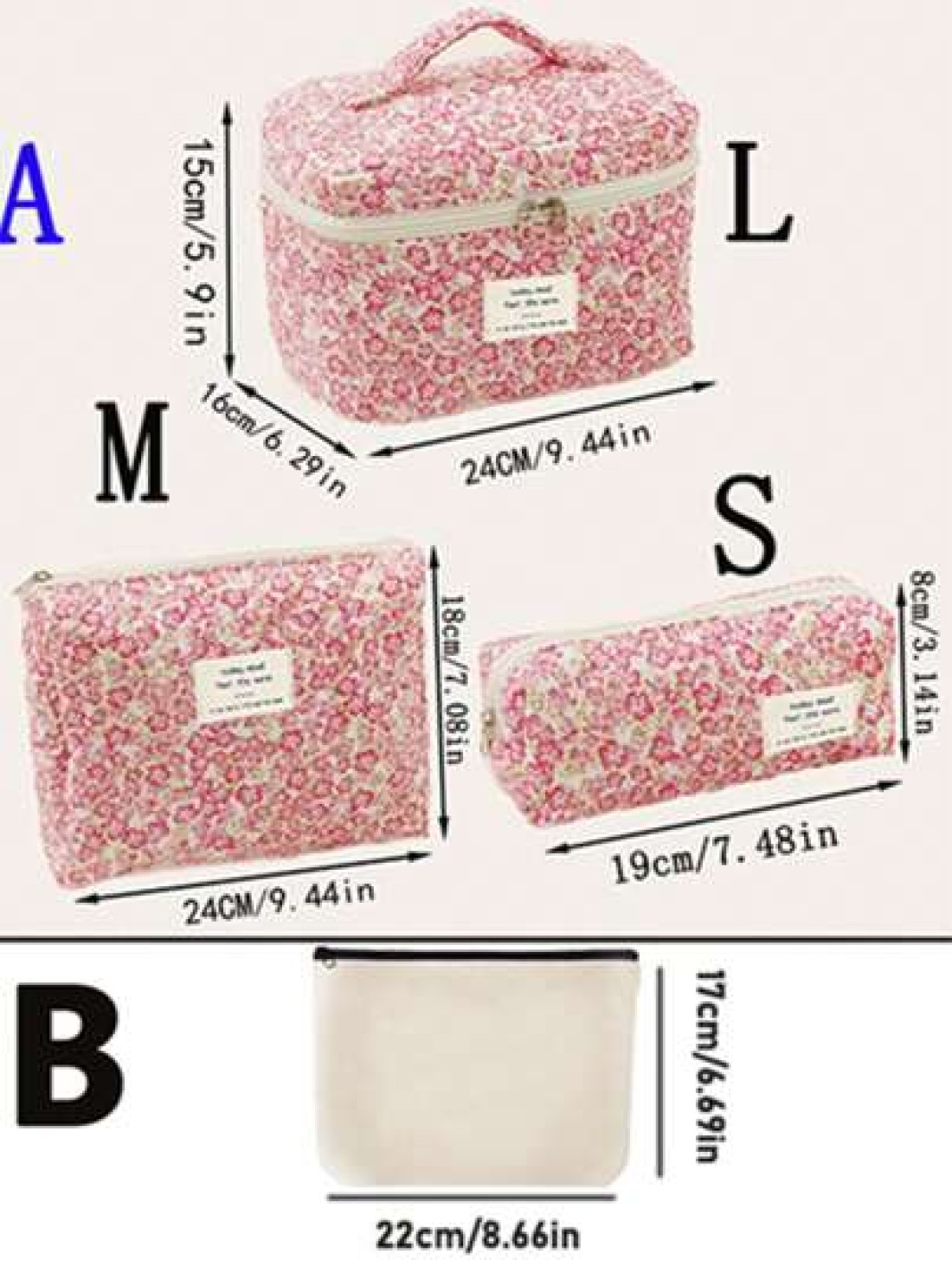 3pcs Set Makeup Bag Makeup Pouch Cosmetic Bag Travel Makeup Bag Home Makeup Bag School Makeup Bag Dorm Makeup Bag Travel Essentials Large Capacity Makeup Bag Women Makeup Bag Cosmetic Storage Bag Trav