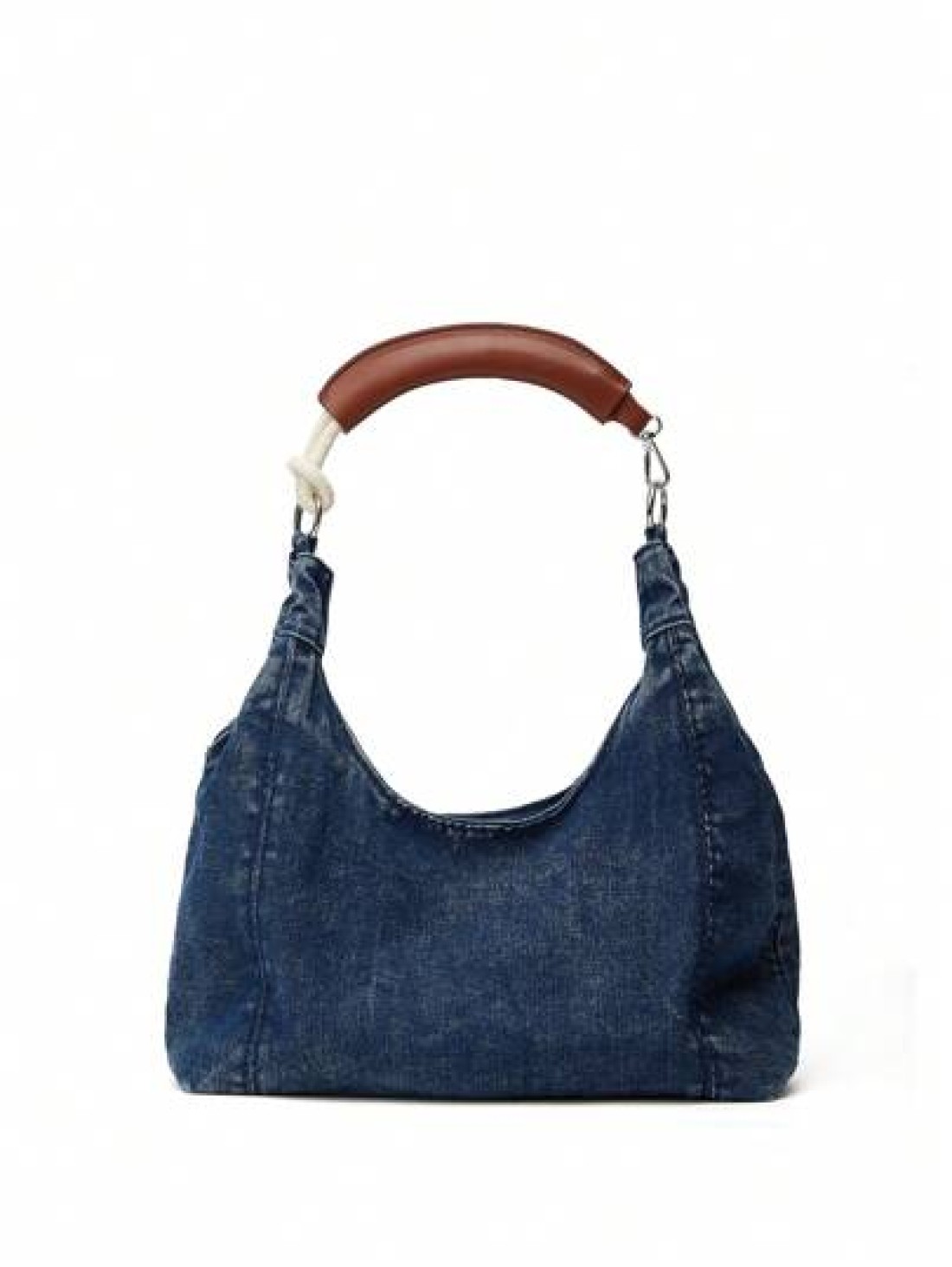 Niche High End Denim Tote Bag New Versatile Large Capacity Distinctive Handle Design Underarm Shoulder Bag Suitable For Going Out Dating Commuting Work Office Daily Use