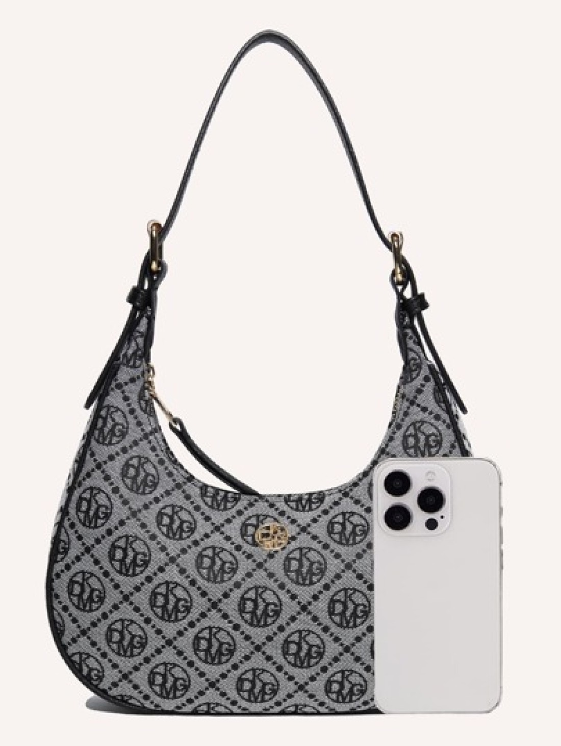 DK DKMG Women Handbag Shoulder Bag Fashion Classic Vintage Letter Jacquard Casual Tote Bag With Crescent Moon Pattern Suitable For Holidays Halloween Christmas Mother s Day