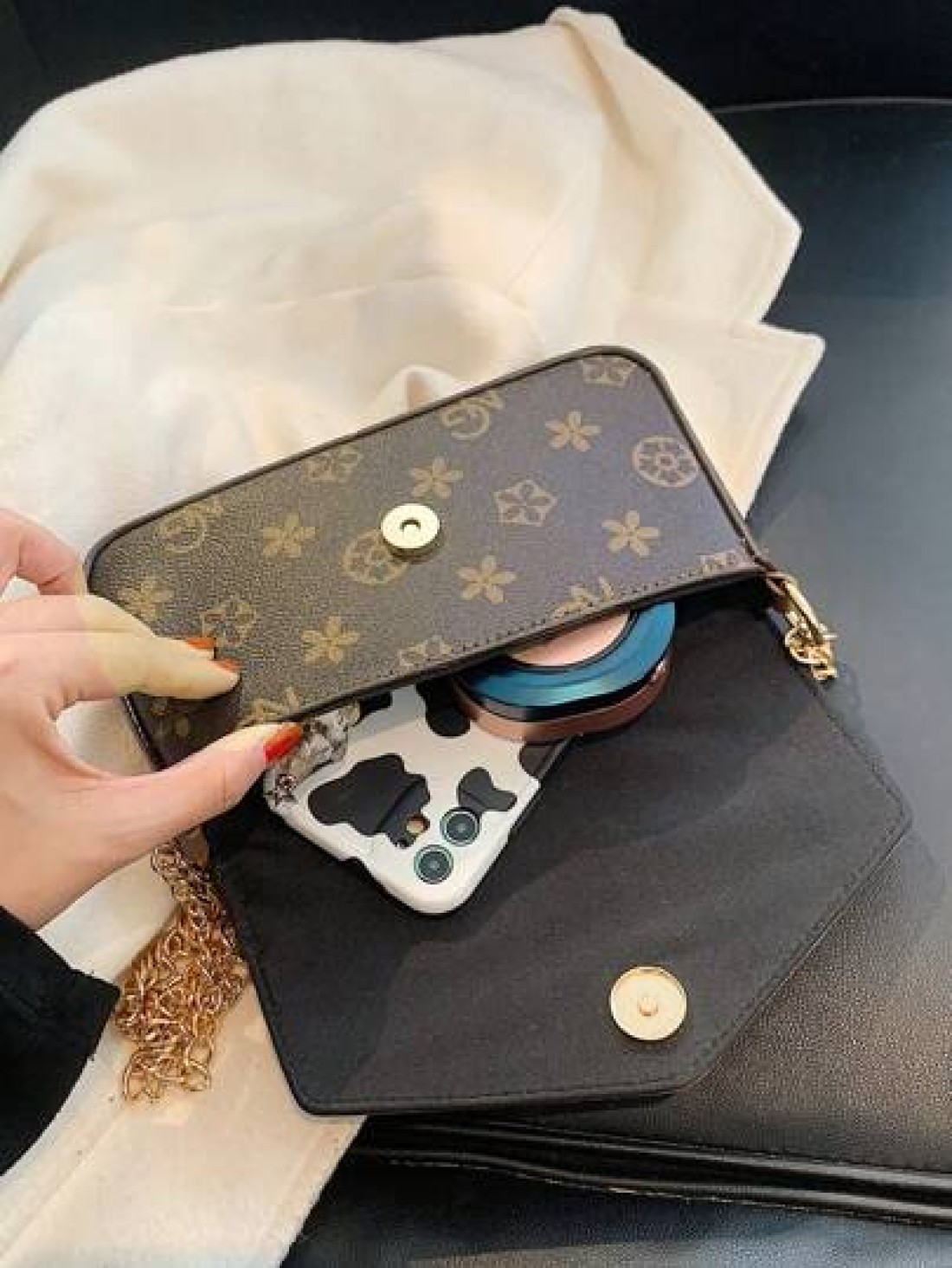 Metal Chain Bag Simple Vintage Crossbody Shoulder Bag