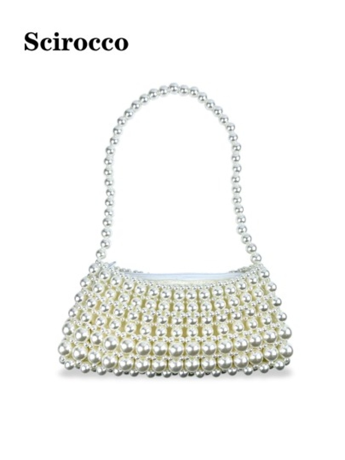 Pearl Handled Large Tote Bag With Bead Detail Shoulder Bag Or Underarm Bag