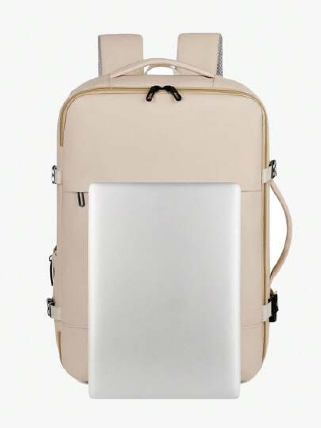New Fashionable Simple Solid Color Large Capacity Backpack For Business Travel Luggage Bag Short Distance Multi Pocket Business Computer Bag Commuter Backpack