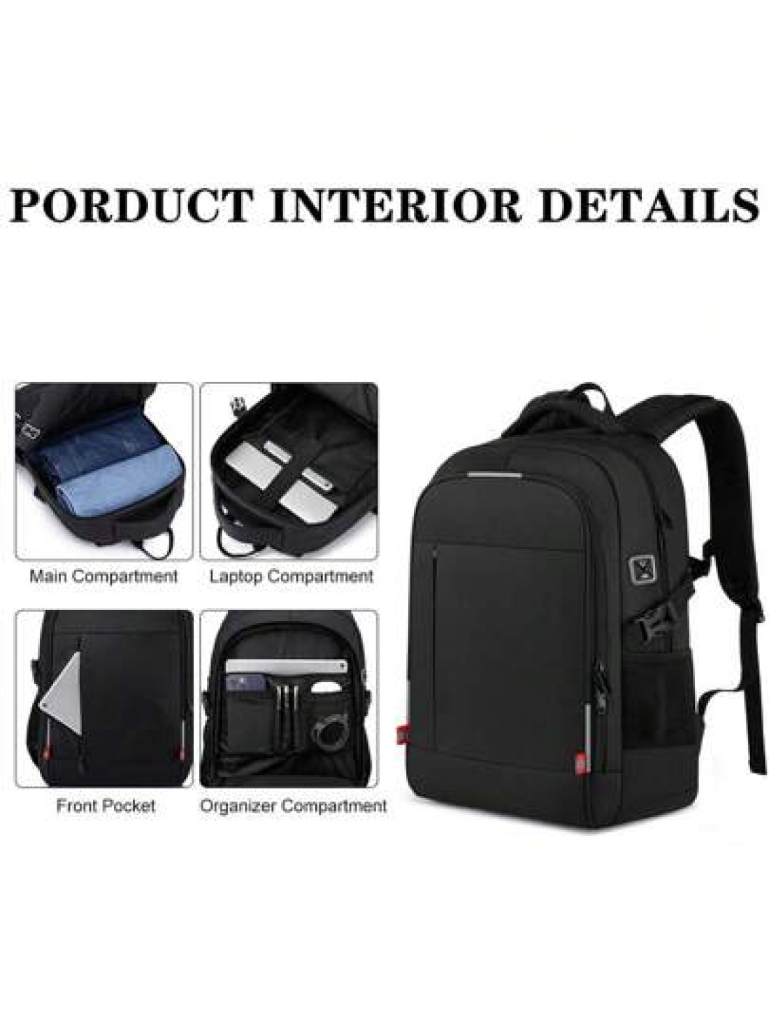 Black Water Resistant Large Capacity Anti Theft Backpack Suitable For Teenagers And Students School Supplies School Bag College Outdoor Activities Travel Hiking Work Business Leather Bag Christmas Hol