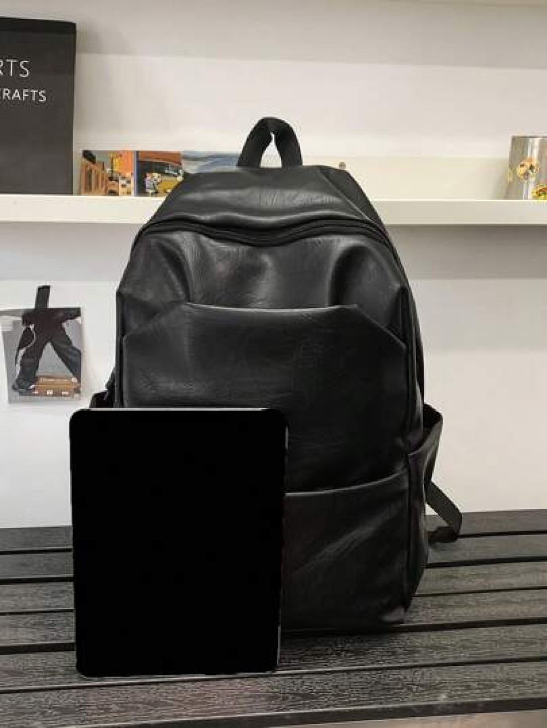PU Waterproof Large Capacity Backpack Suitable For School Travel Laptop Cartoon Camo Pattern Fashion Casual Business Hiking Outdoor Multi Function Bag Black Great Gift For Father Boyfriend Backpack Fo
