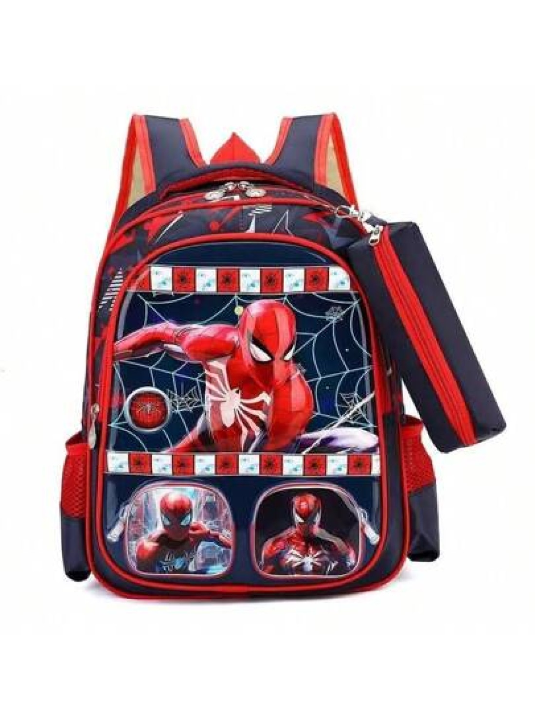 Disney Stitch Cute Cartoon Spider Man Backpack Children s Boys And Girls Large Capacity Backpack Primary School Student 1st Grade School Bag Growth Reward Free Pencil Case