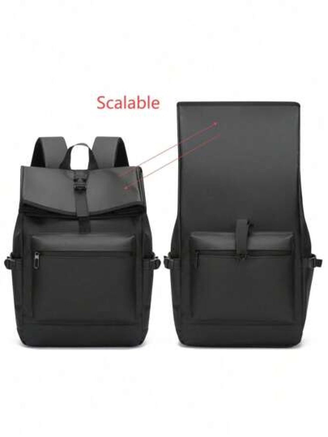 New Black Waterproof Flap Cover Backpack For Men Business Travel Commute Office Laptop Bag Leisure Outdoor Fitness Bookbag Middle School Student Gift Bag