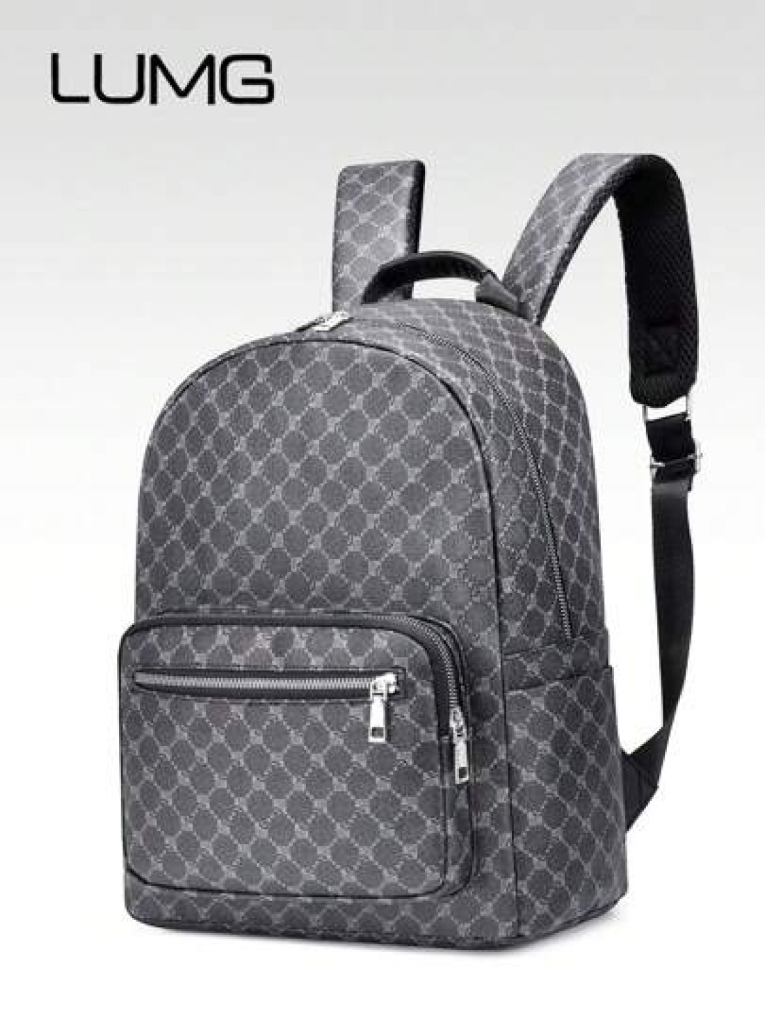 15 Inch Men Geometric Pattern Casual School Backpack Laptop Computer Bag Bookbag Shoulder Bag College School Graduate University Students For Business Outdoor Travel Camping Sport Leather Bag For Book