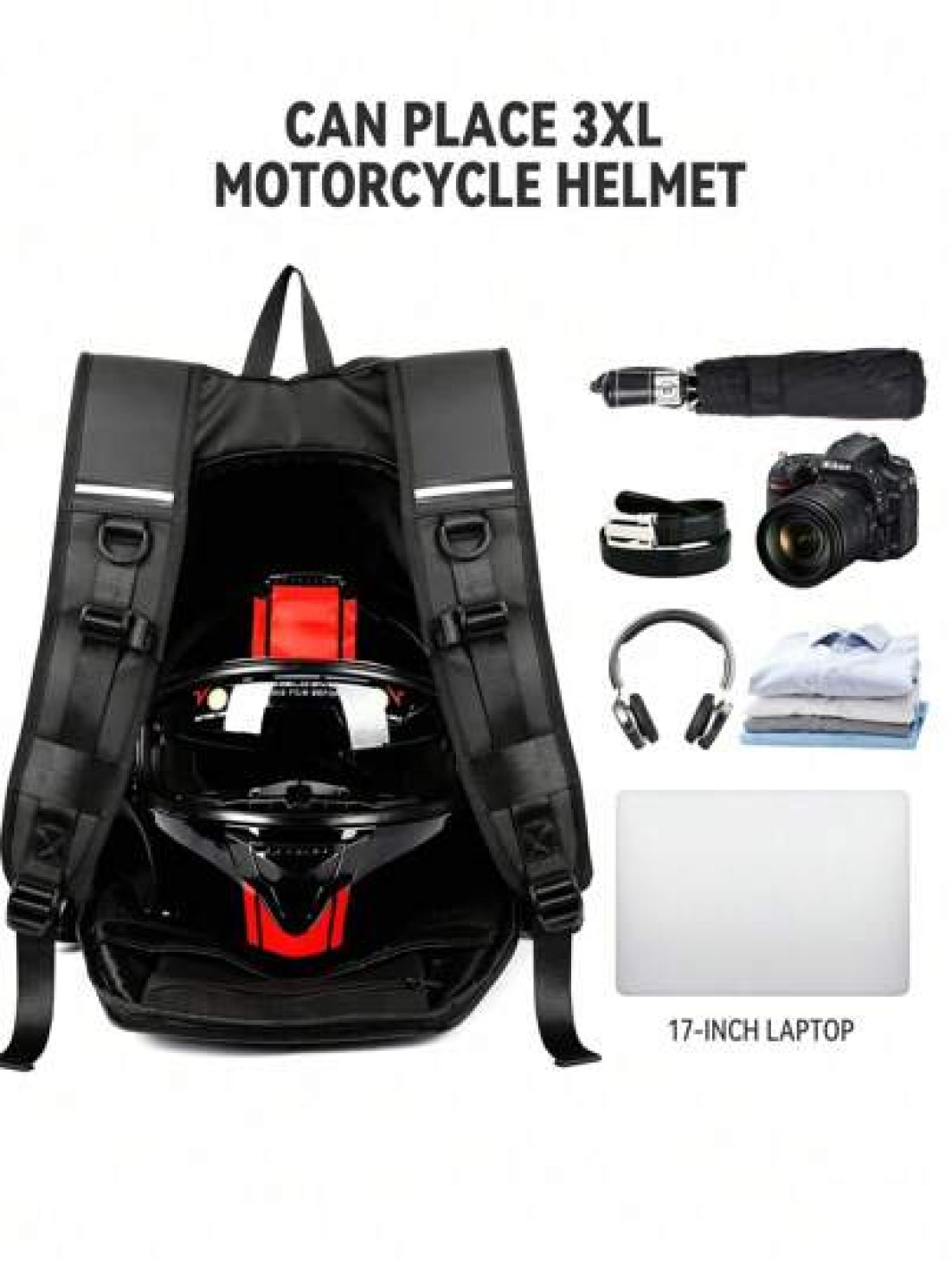 Cycling Backpack Motorcycle Helmet Bag Full Helmet Backpack Women Knight Bag Waterproof Travel Bag Travel Man Large Capacity Multi Functional For Work Travel Business For Hiking Camping For Women And