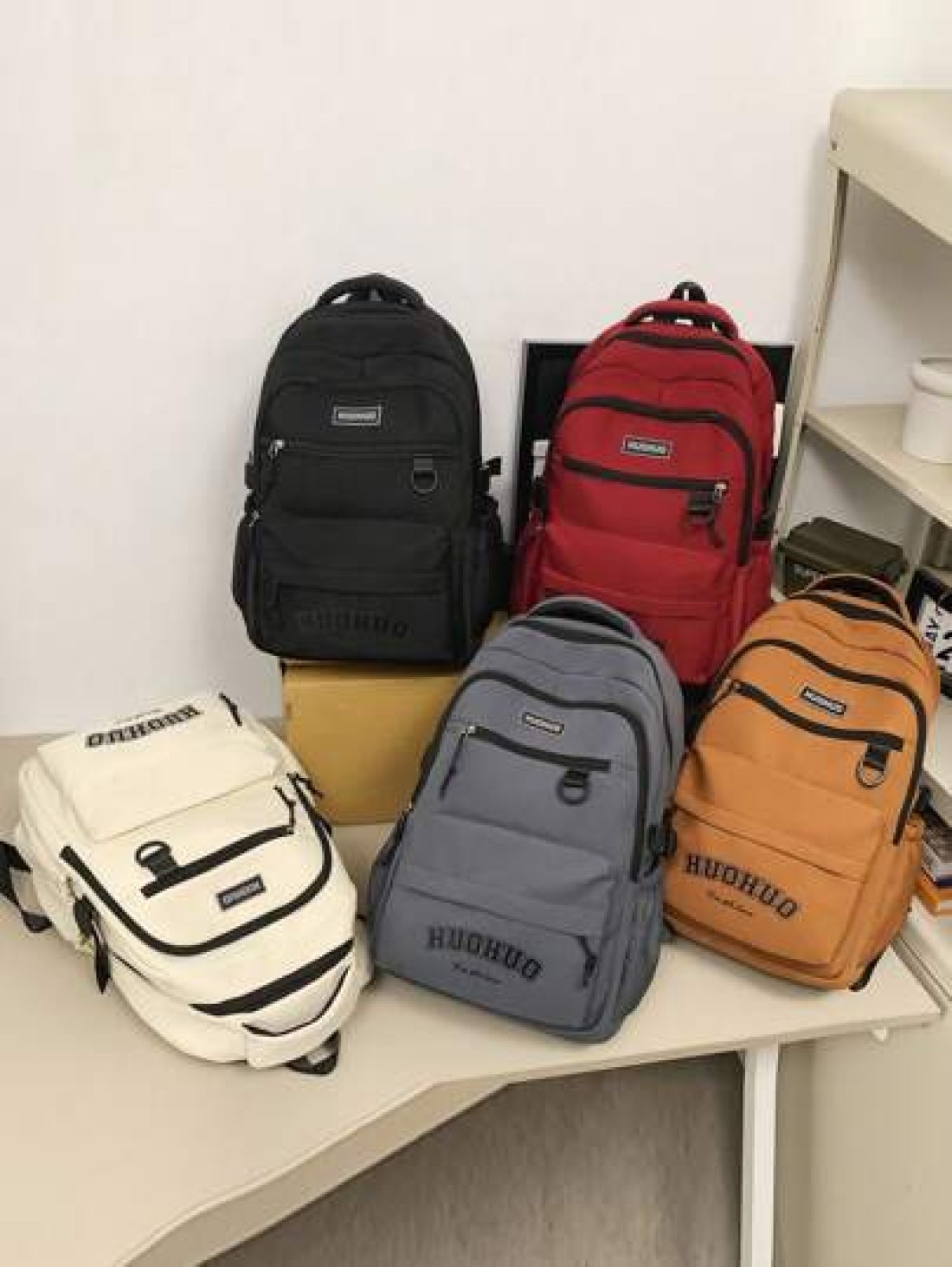 Large Capacity Men s Backpack Stylish And Simple With Multiple Pockets Suitable For Students Versatile Letter Print Commuting Unisex