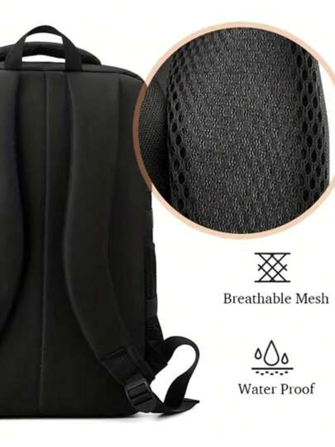 Outdoor Multi Pocket Backpack Men Purse Can Hold 15 6 Inch Computer Bag Lightweight School Bag Large Capacity Travel Bag Commuter Convenient Day Bag Multi Functional Book Bag For Students Junior High