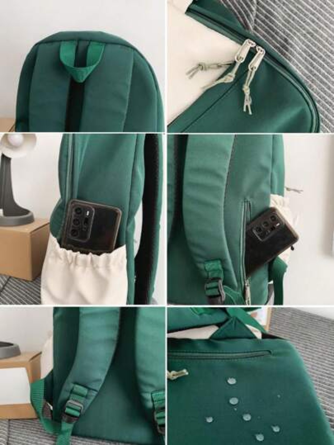 New Versatile Fashion Color Block Backpack Casual Large Capacity Men s Backpack With Letter Print 15 Laptop Bag 20L