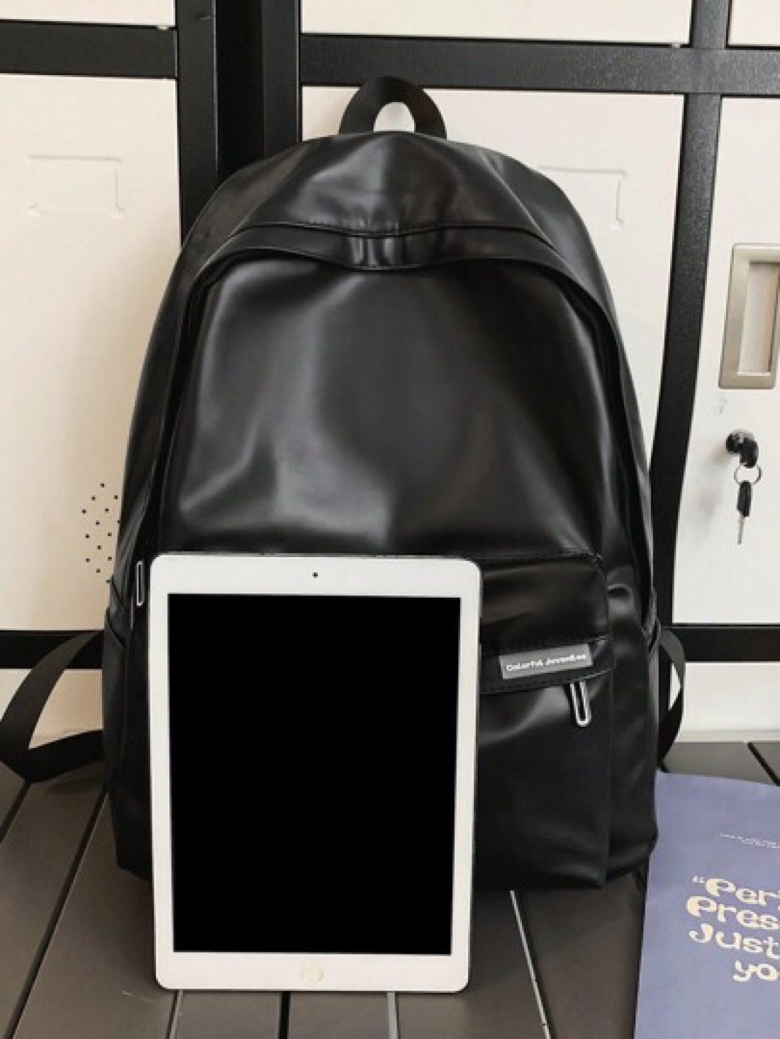 peach tree 1pc Fashionable Minimalist Campus Backpack Suitable For 12 Inch Tablets Versatile High Capacity Water Resistant Streamlined Suitable For School Travel Hiking Outdoor Business Fitness Back T