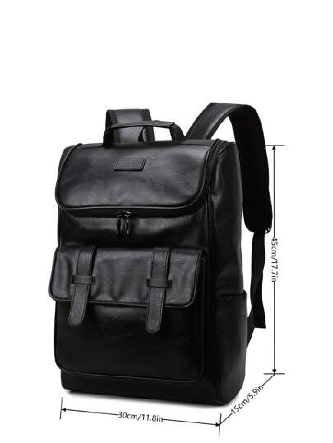peach tree 1pc Black Large Capacity Outdoor Office Backpack With Zipper Pocket Computer Compartment Fits 15 6 Inch Laptop Functional Backpack Gift For Men Peach Tree Christmas Men Bag Vacation Travel