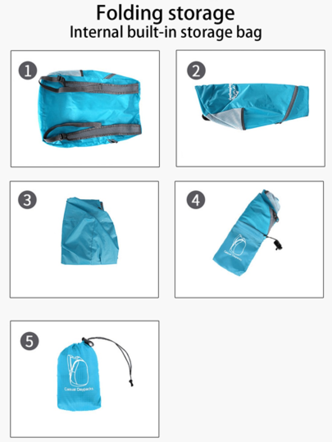 1pc Foldable Backpack 20L Outdoor Sports Bag Water Resistant And Comfortable Folding Bag Ultra Light Portable Storage Bag Backpack For Travel