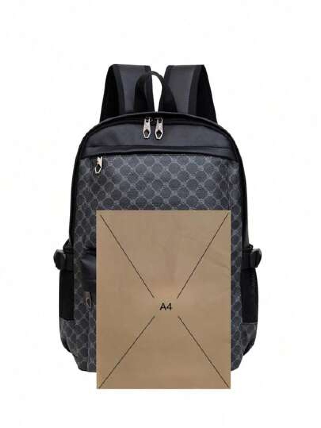 Color Block PU Leather Backpack Casual Travel Bag Student Schoolbag 15 6 Inch Laptop Backpack Black School Backpack Students Book Bag Cartoon Print Camouflage Fashion Leisure Print Backpack Black Bag