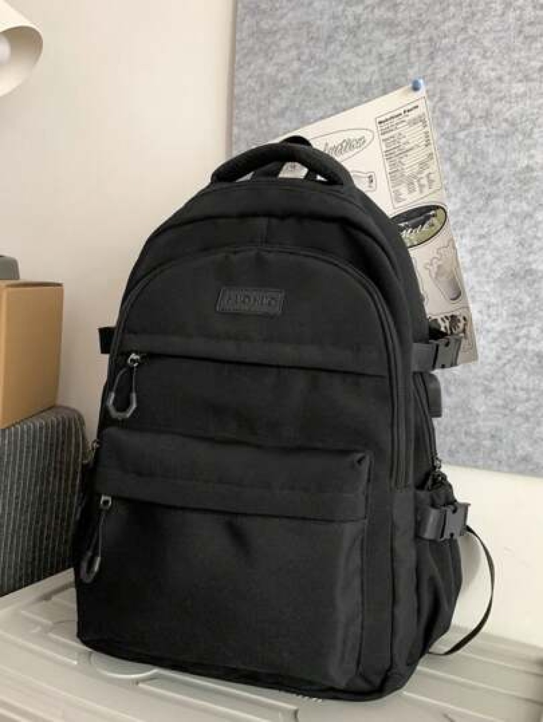 New Multi Layer Design Backpack With Simple And Versatile Style Large Capacity Backpack For Students To Go To School Class And Travel Unisex