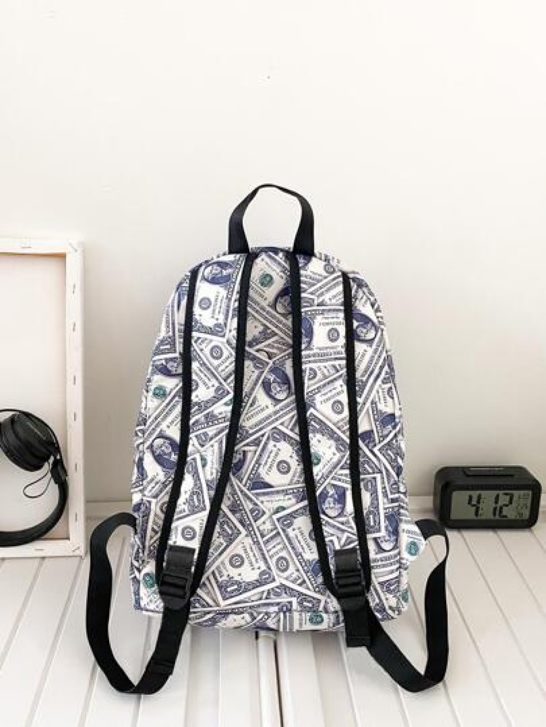 Men Dollar Print Casual School Bags Schoolbag School Backpack For School Daypack Laptop Bag Computer Bag Book Bag Rucksack Shoulder Bag Travel Bag Sport Bag College Bag Backpack Winter Christmas Gifts