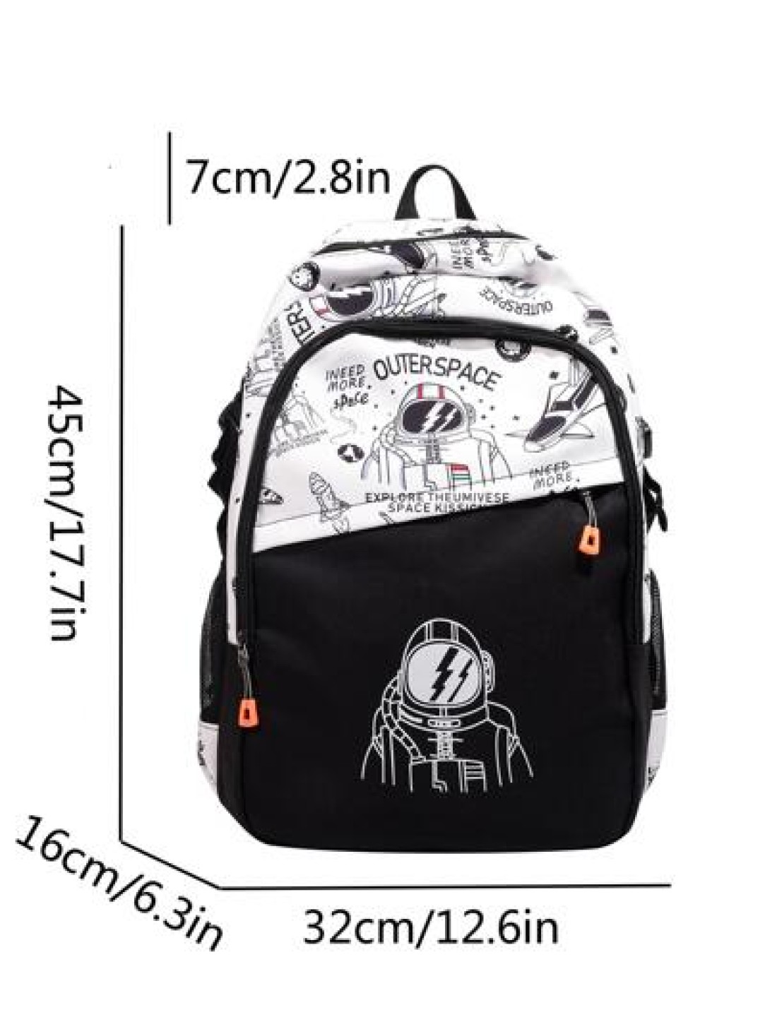 New Cartoon Astronaut Pattern Backpack Multifunctional School Bag School Backpack For School Daypack Laptop Bag Computer Bag Book Bag Rucksack Shoulder Bag Cartoon Print Camouflage Leisure Print Backp