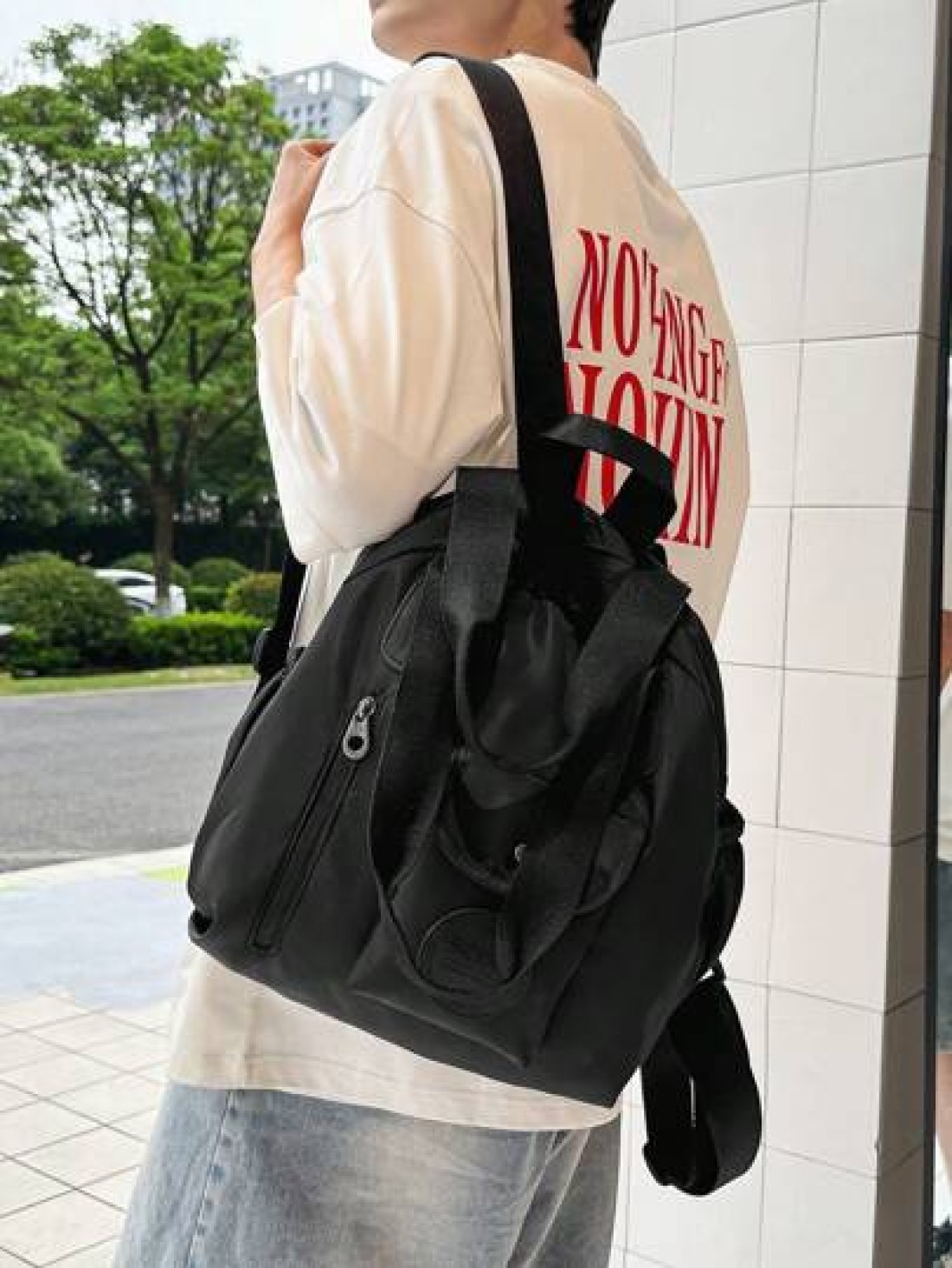 peach tree Multifunctional Backpack Waterproof Separation Design Weekender Bag Large Capacity Casual Travel Gym Hiking Backpack With Dry Wet Compartment Peach Tree