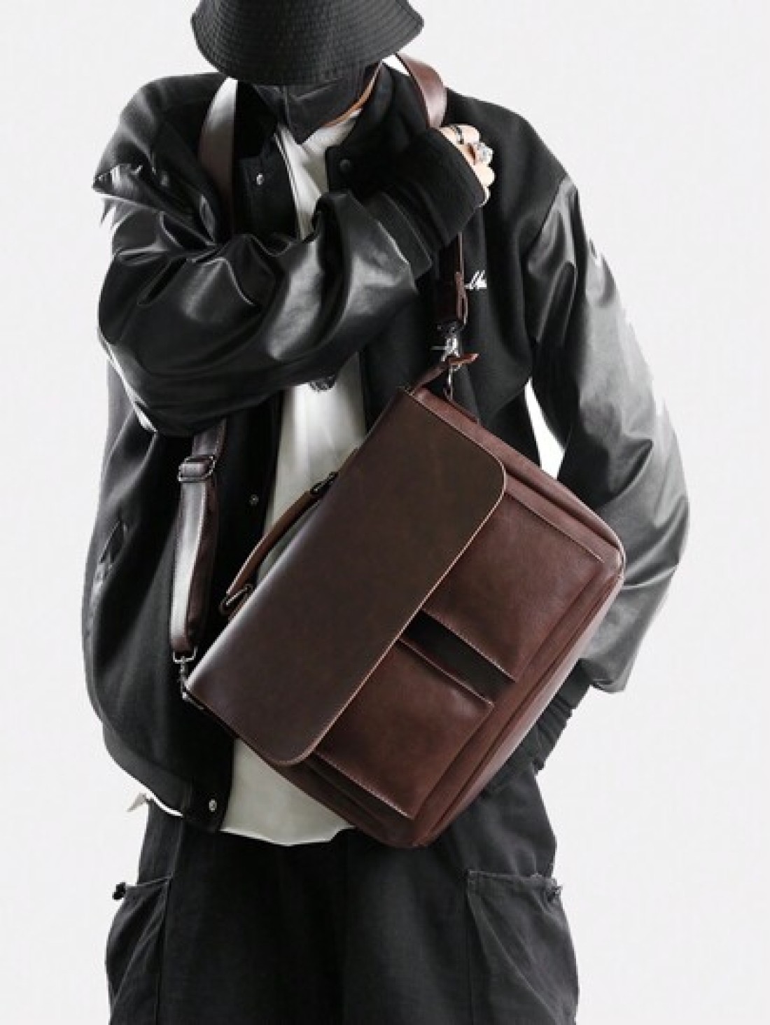 saroxi Men s Casual Shoulder Crossbody Bag Fashion Business Commuter Gift Christmas Fall University Sling Bag Cross Side Bag Gifts Scream Briefcase Document Bag Computer Bag Laptop Bag Large Capacity