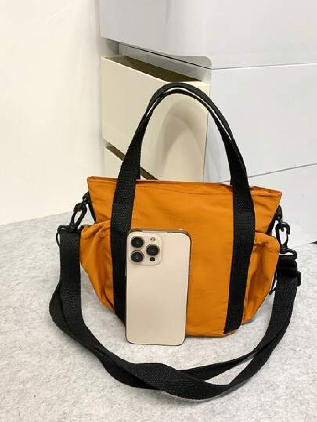 Unisex Solid Color Crossbody Bag Fashion Handbag Casual Versatile Travel Shopping Shoulder Bag