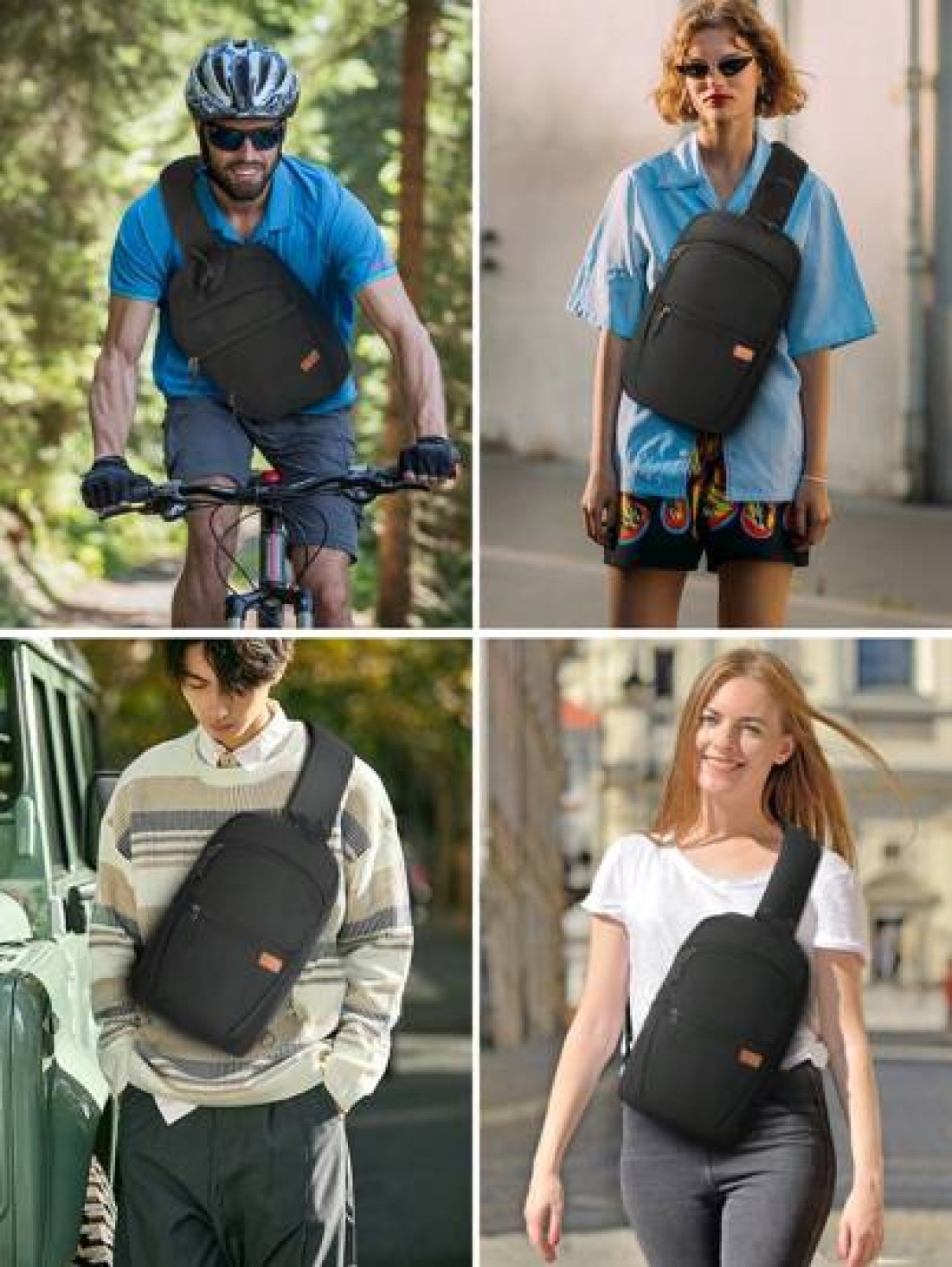 Sling Bag For Men Lightweight Waterproof Chest Crossbody Bag Anti Theft Multipurpose Sling Backpack For Outdoor Sport Business