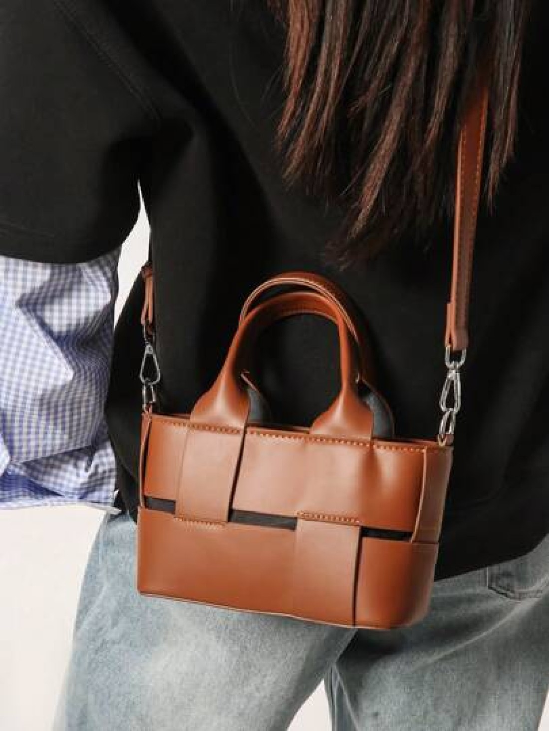 peach tree Men s Messenger Bag Shoulder Bag Square Bag Handbag Waterproof PU Leather Casual Business Travel Toiletry Storage Tool Bag Large Capacity Keeps Your Items Organized