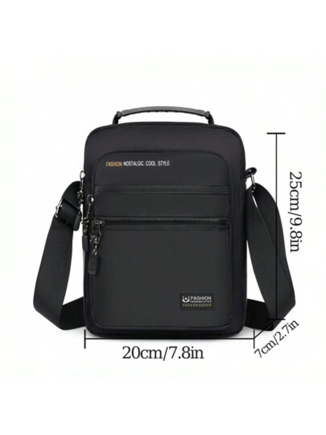 Men s Casual Multi Pocket Square Bag Waterproof Nylon Shoulder Bag Valentine s Day Gift Father s Day Gift Crossbody Sling Vacation School Summer Carry On Polyester Black Personalized Gifts Dad Husband