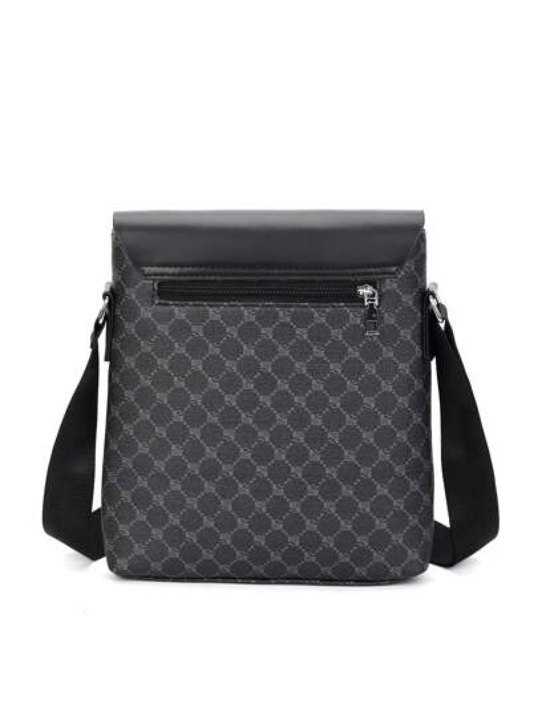 Men s Pu Leather Messenger Shoulder Bags Single Strap Flap Crossbody Bag College Valentine s Day Gift Vintage Old Money Bag For Valentines Day Gift Bag Classic Retro Printed Vintage Print Black Bag Hi