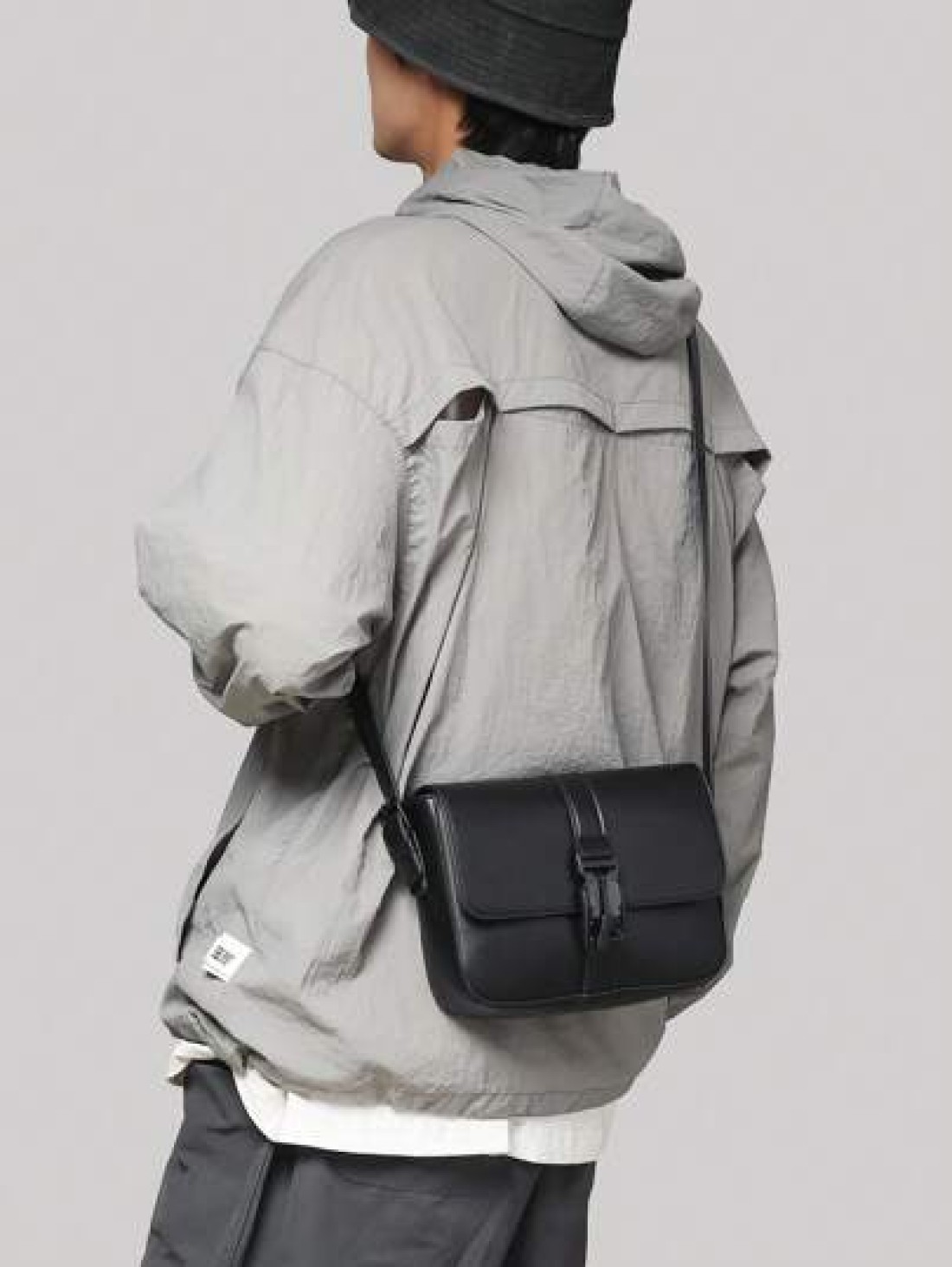 peach tree Men Messenger Bag Briefcase Box Bag Shoulder Bag Small Square Bag Business PU Waterproof Flap Bag Wallet Neutral Business Storage Bag Suitable For Business Large Capacity Keep Your Items Or