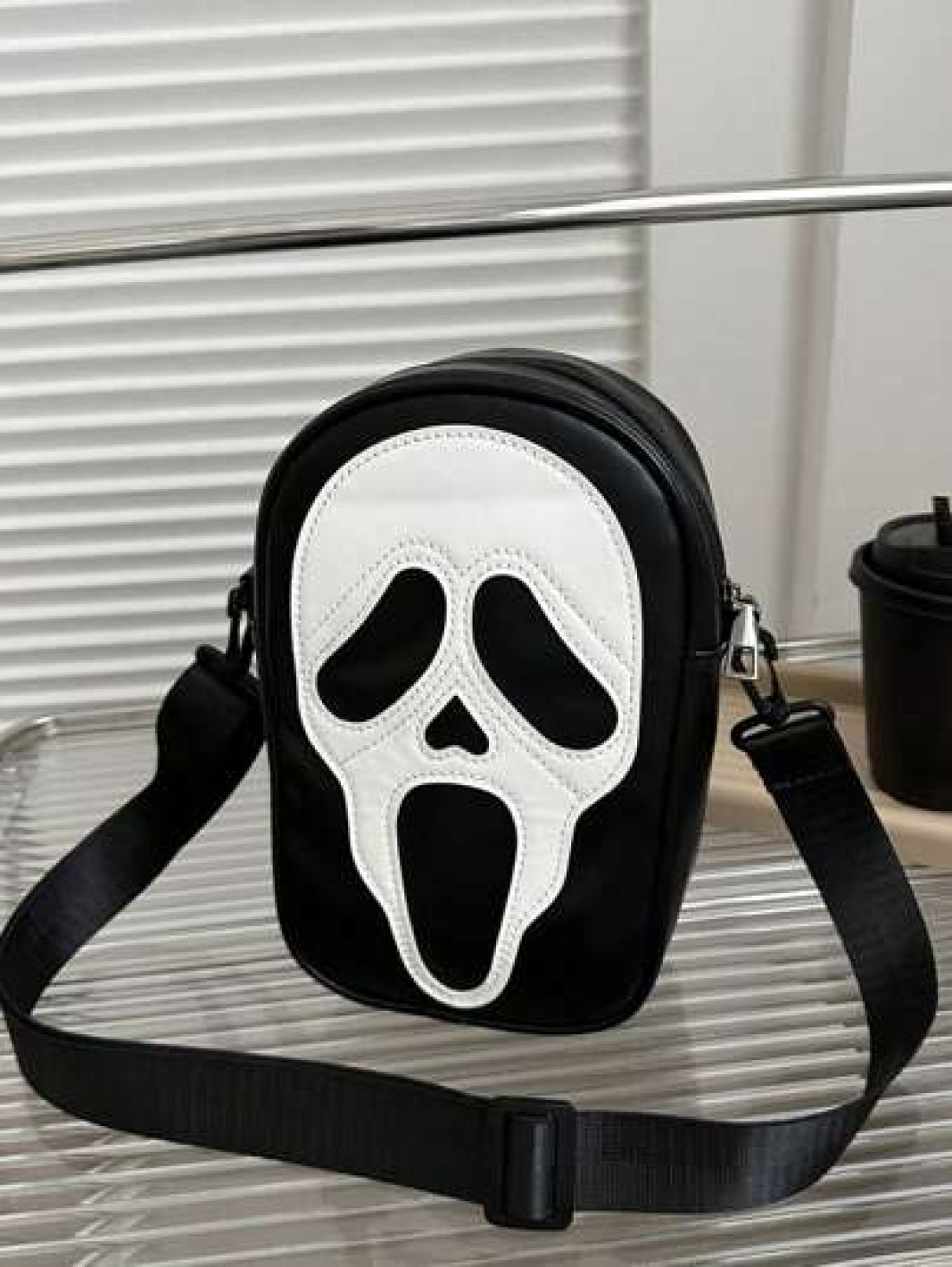 Halloween Outdoor Storage Crossbody Zipper PU Bag
