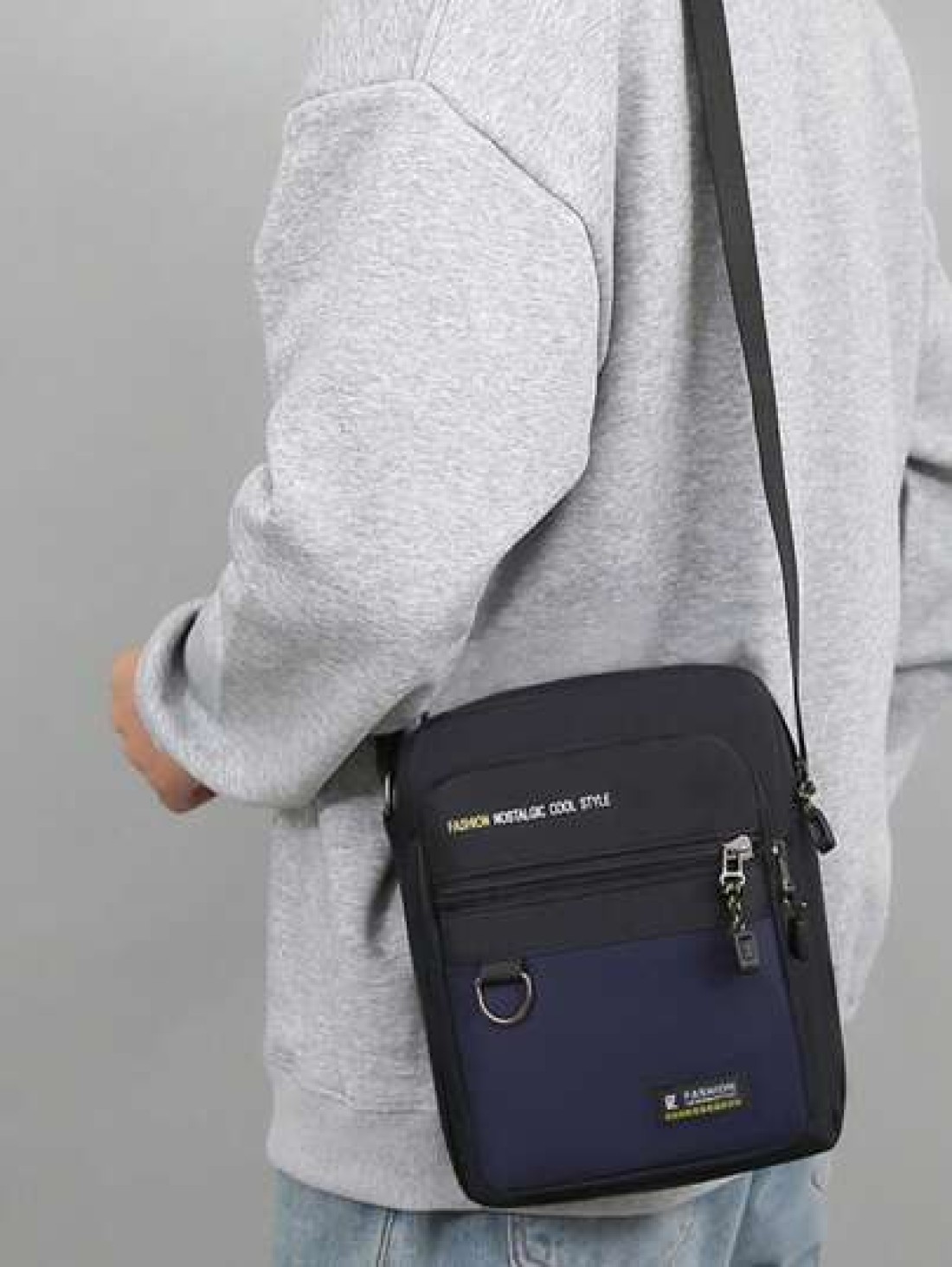 Fashion Casual Men s Cross Bag Multi Layer Waterproof Oxford Cloth Purse Men s Bag Shoulder Bag All Fabric Bag