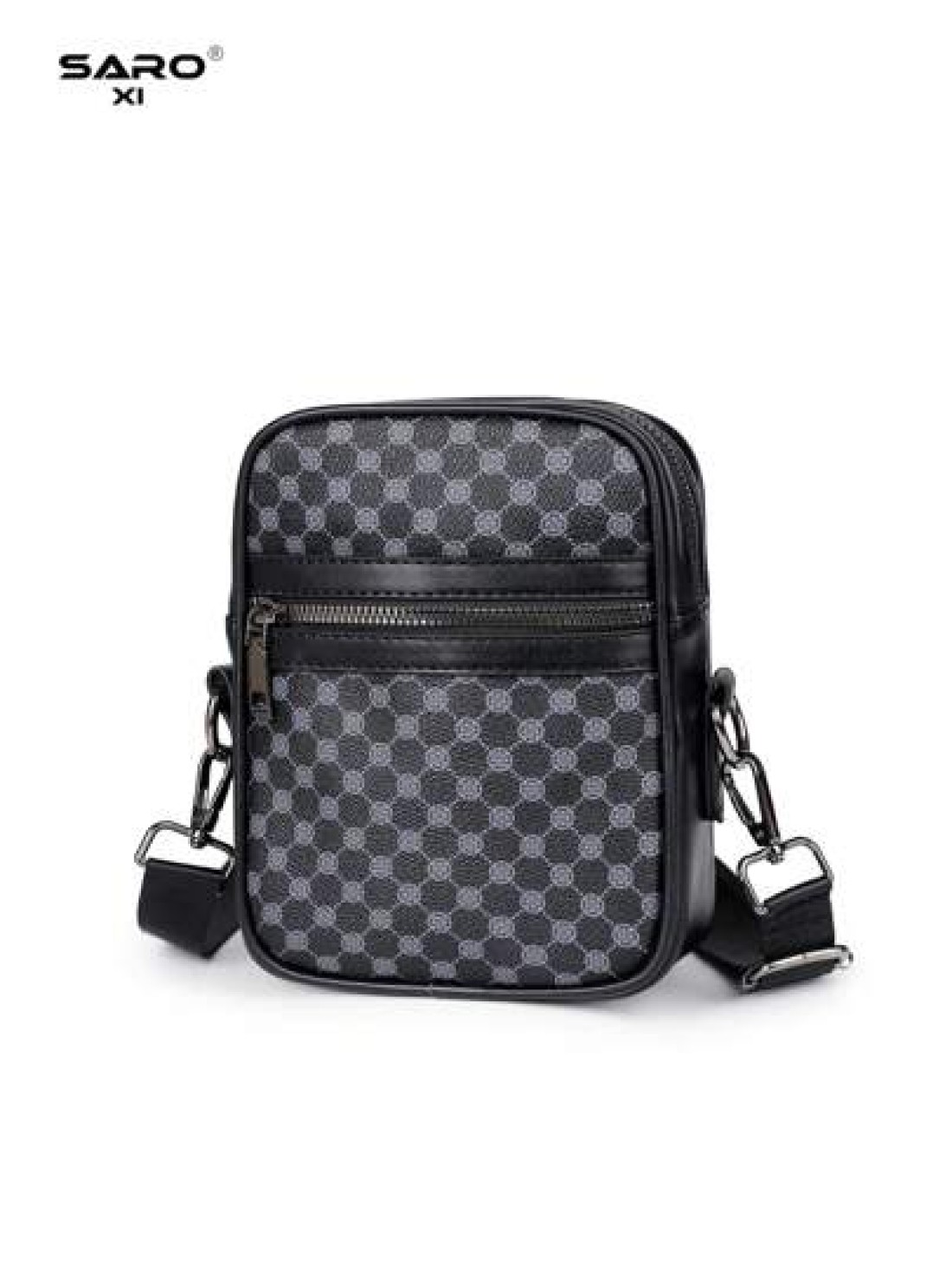 1pc Retro Men s Shoulder Bag Side Pocket Messenger Bag Casual Crossbody Bag Multi Functional For Commute PVC Black Simple Design Gift For Boyfriend Fashion