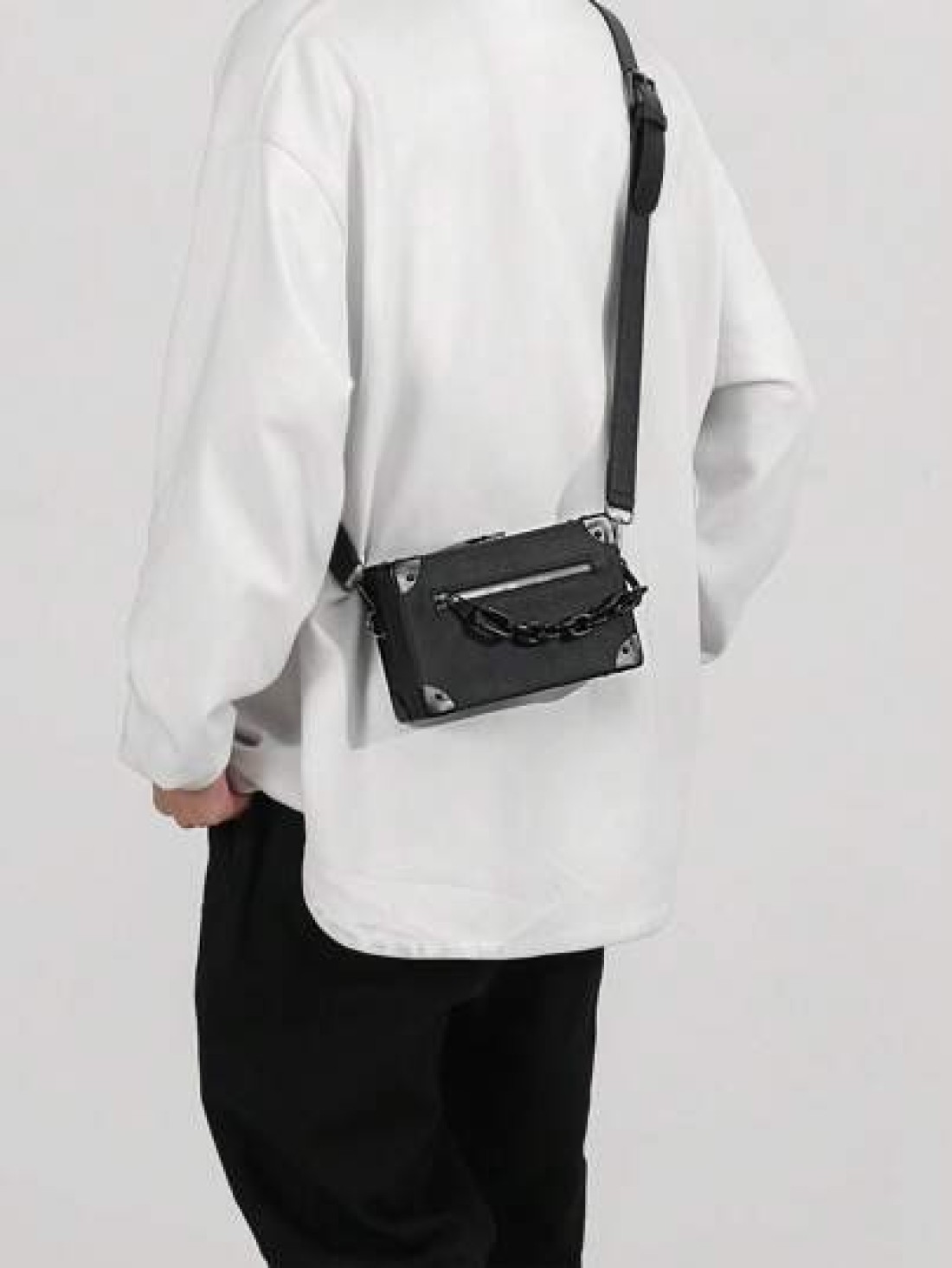 1pc Crossbody Bag Shoulder Bag Apricot Black Brown Elevated Style Sling Vacation School Summer Waterproof Mini Carry On PU Leather Black Personalized Gifts Boyfriend College Bag Freshman Vintage Trave