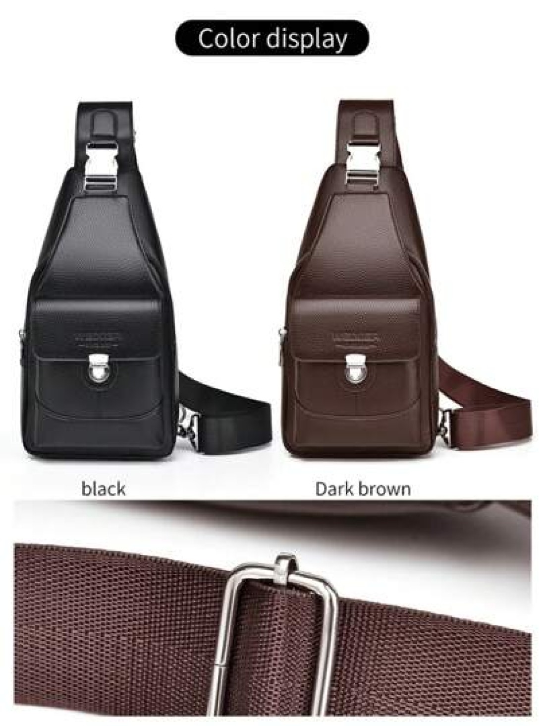 WEIXIER WEIXIER Unisex Shoulder Bag Waist Pack Messenger Bag Women s Crossbody Bag Chest Bag Handbag PU Material Multi Pocket Adjustable Detachable Strap Casual Commuter Bag Business Bag Suitable For