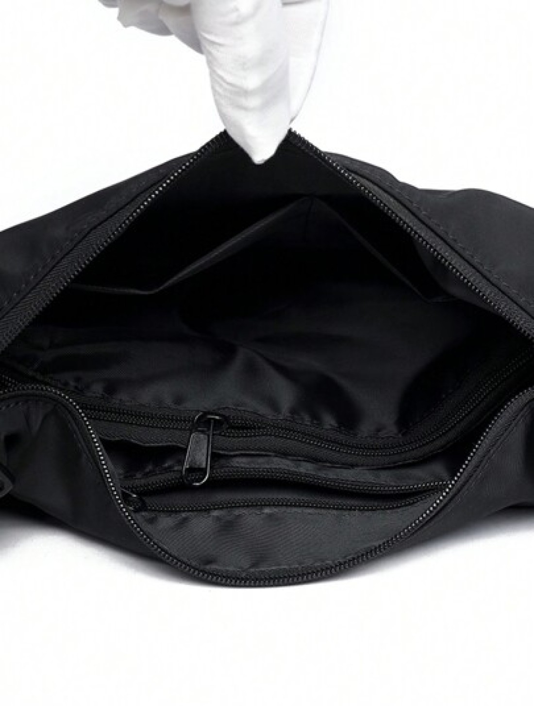 1pc Polyester Fiber Solid Black Shoulder Bag Crossbody Bag Simple Style For Dating Travel School Etc Sling Bag Side Bag For Holiday Travel Essentials Summer Gifts For Boyfriend College Bag Multi Funct