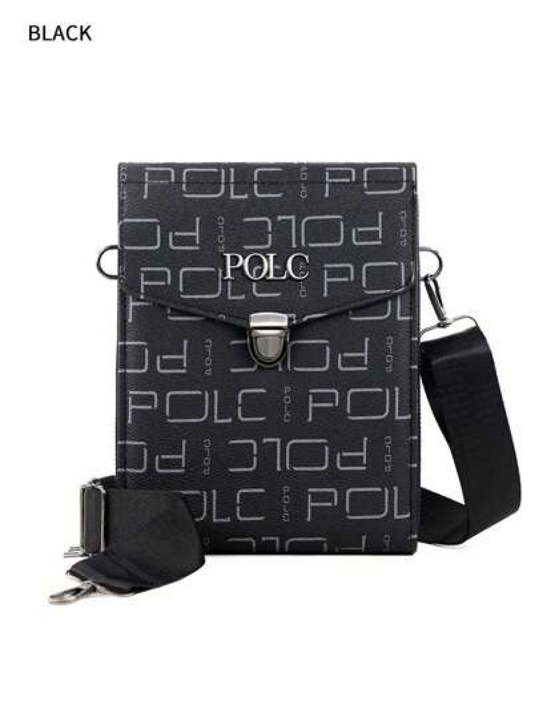 POLC Business Floral Print Men s Messenger Bag For Commuting Fashion Letter Flap Small Card Holder Phone Pouch PU Leather Large Capacity One Shoulder Bag Hanging Bag Small Square Bag Double Zipper Pho