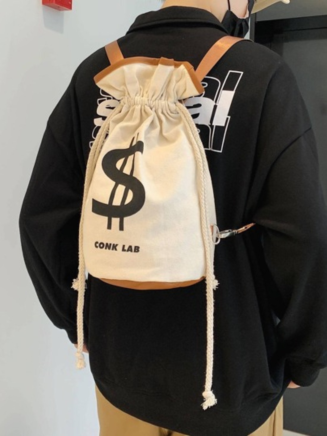 Mini Bucket Bag Letter Print Drawstring Handbag Schoolbag Sling Bag Sport Bag For High School University Student For Travel College School Shoulder Bag Crossbody Bag Gifts Scream Men Bag Winter Outdoo