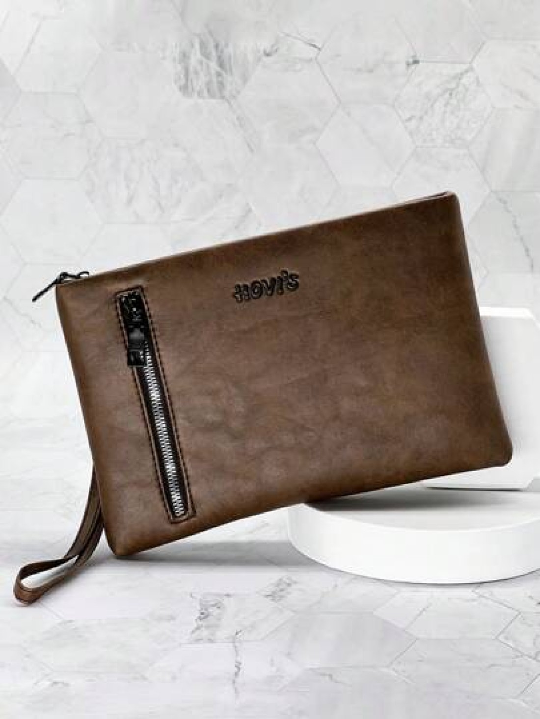 Men s Casual Clutch Bag Large Capacity Business Vintage Envelope Underarm Bag Multi Function Handbag