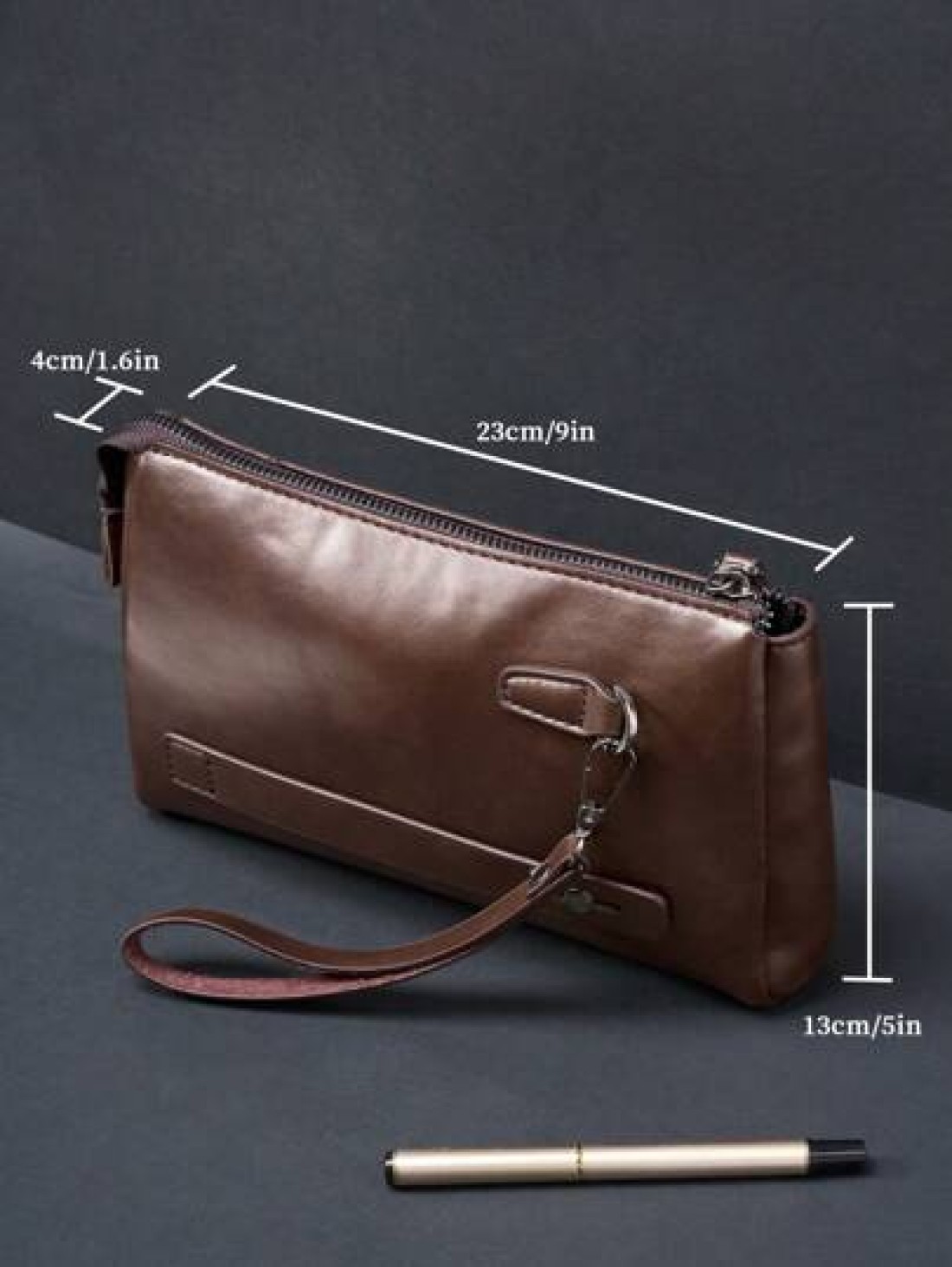 KAIDUCH Men s Fashion Minimalist Large Capacity Clutch Bag Soft Leather Wallet Phone Holder Zipper Lock Long Handbag