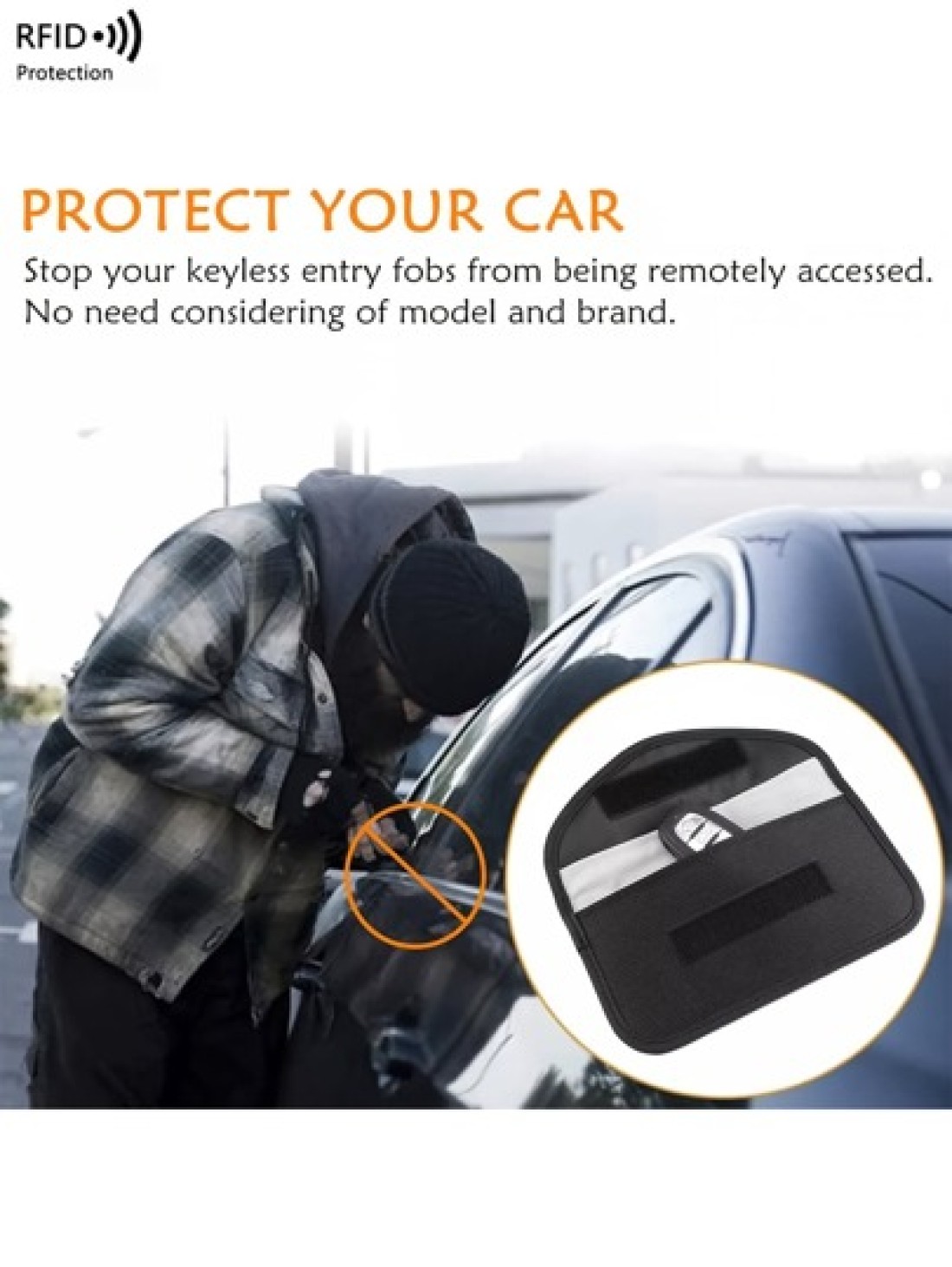 New Cross Border Car Key Signal Shielding Bag Anti Theft RFID Blocking Phone Signal Isolation Pouch Purse Essentials