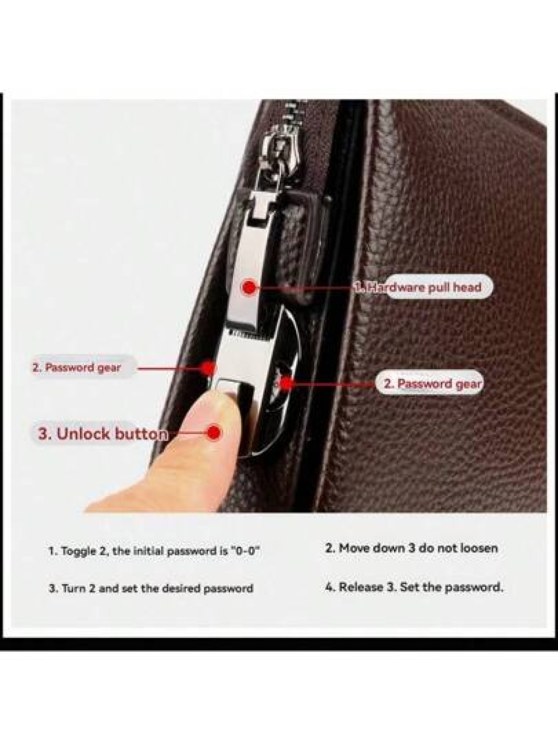 Genuine Leather Clutch Wallet Business Password Lock Wallet Anti Theft Handbag Wallet Phone Stand Briefcase Travel Bag Coffee Color Gifts Fall Christmas Scream Men Bag Men Wallet Hand Bag Men Coin Pur