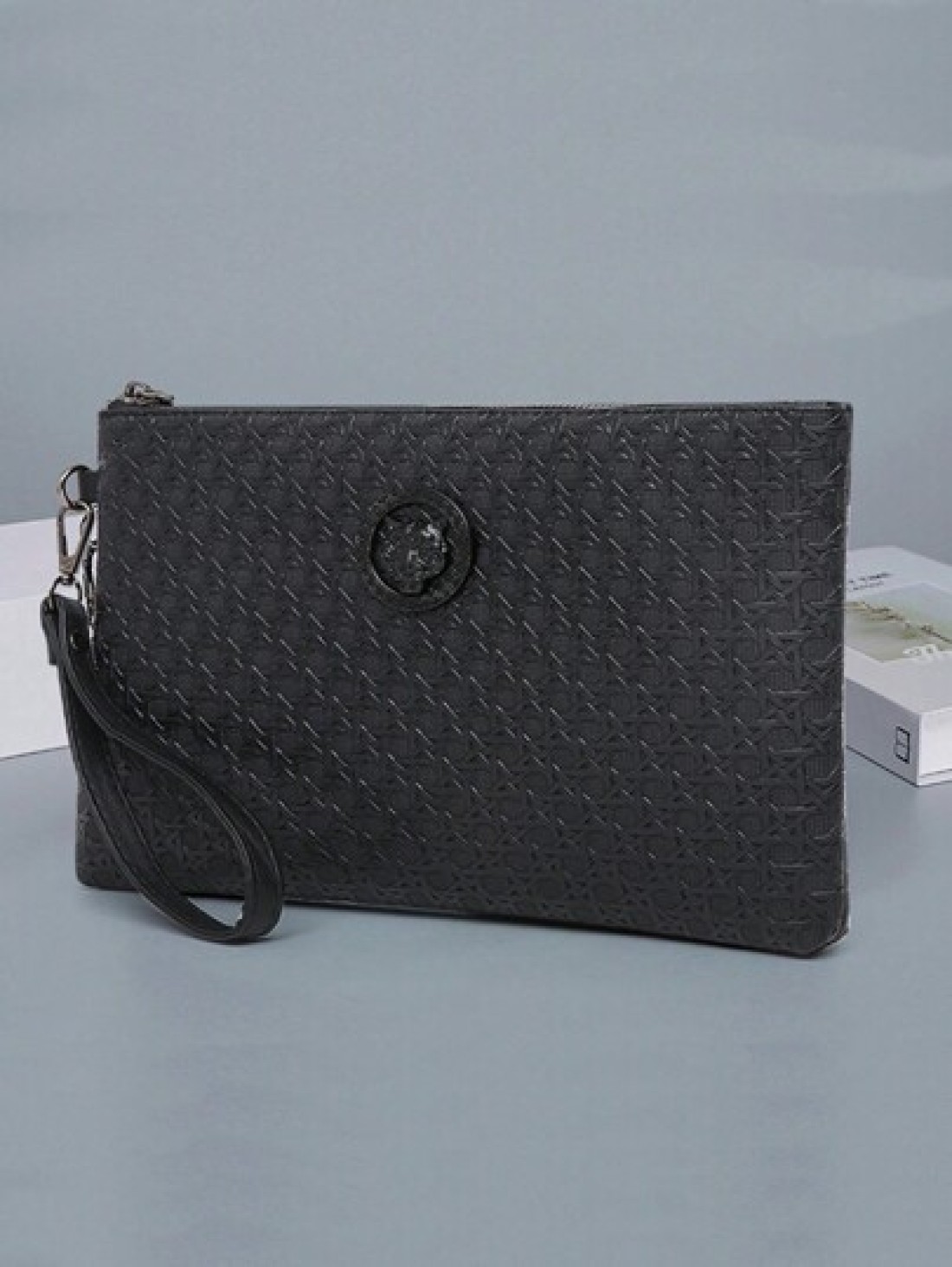 1pc Fashion Men s Clutch Wristlet Envelope Handbag PU Anti Scratch Wear Resistant Material Suitable For Going Out Party Commuting Multiple Pockets Business Style Office Travel Commuter Style Simple Ca