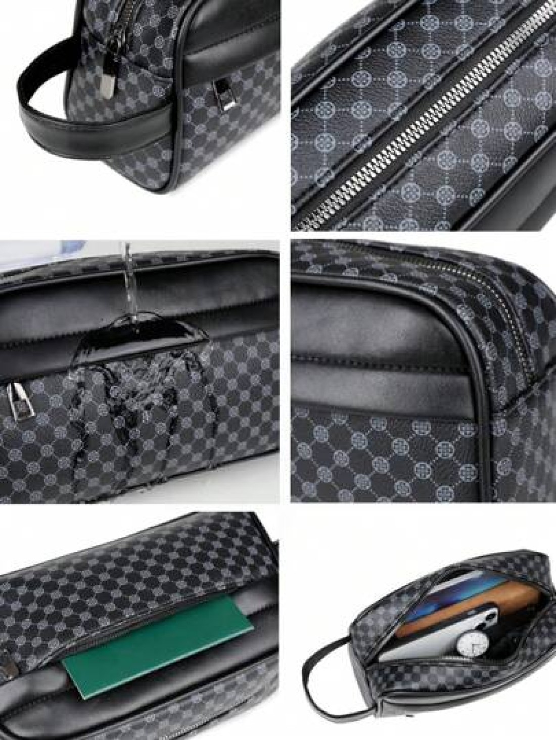 PU Leather Clutch Wallet Business Wrist Bag Anti Theft Clutch Bag Phone Bag Handbag Travel Toiletry Bag Shaving Storage Pouch Christmas Gifts Fall Scream Bag Wallet Hand Bag Men Thanksgiving Winter Pu