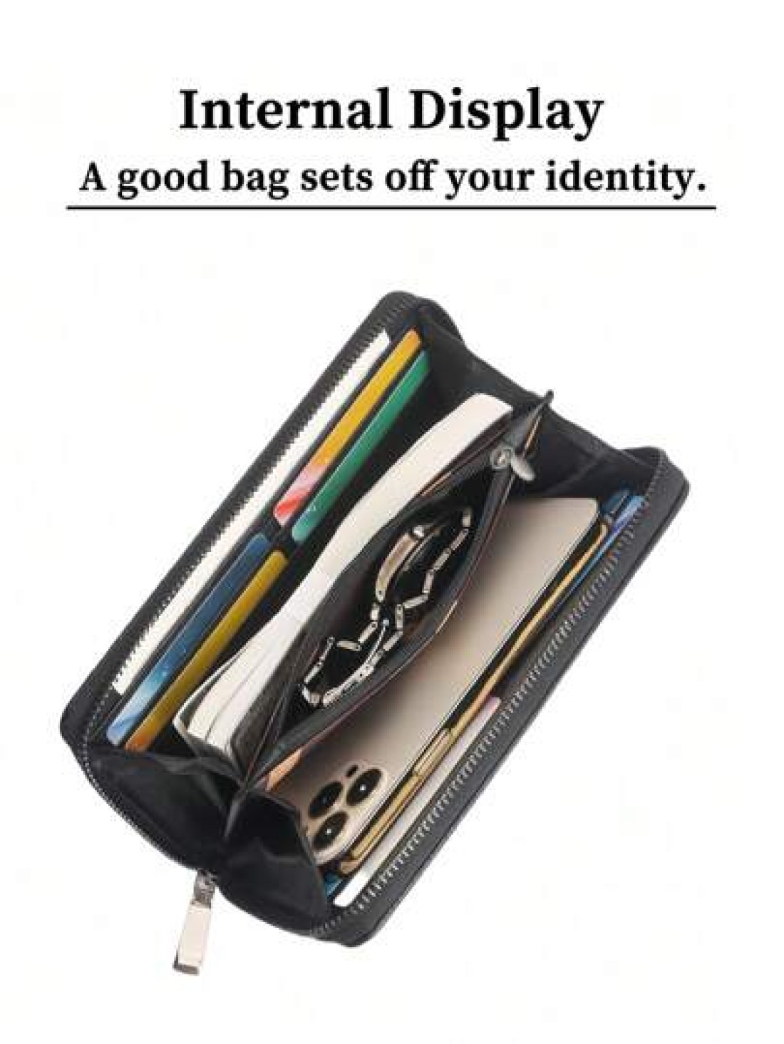 New Oiled Leather Long Zipper Clutch Bag Large Capacity Casual Fashionable Purse Essentials Fashion Men s Bags Business