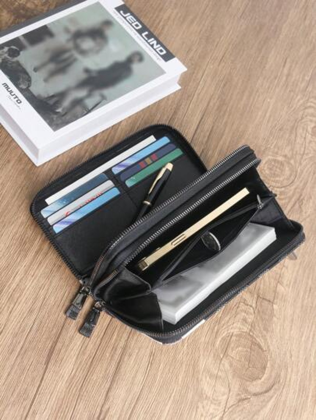 HOVI S Long Zip Wallet Simple Fashionable Multi Functional Business Clutch Purse With Multiple Card Slots Suitable For Men And Women