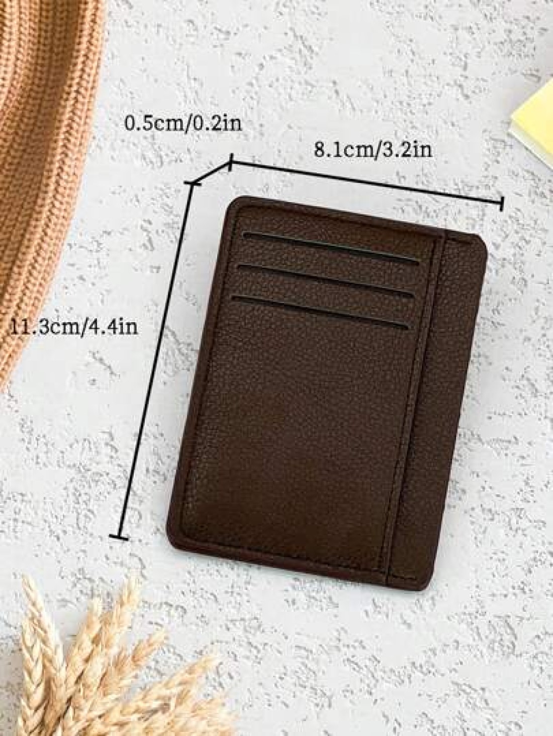 HOVI S Classic Minimalist Card Holder Slim Portable Multi Functional Wallet With Coin Pouch Man Bag Students School Supplies Large Capacity University Bag College Teacher Christmas Holiday Wash Bag Ol